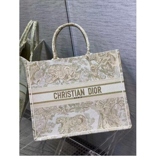 DIOR BOOK TOTE Výšivka C1286-8 krémová