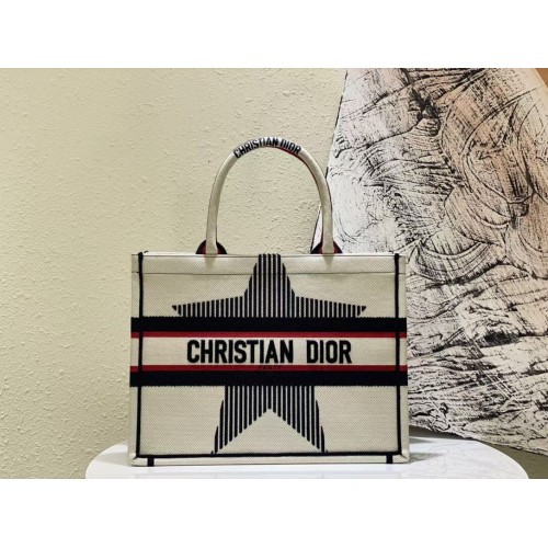 DIOR BOOK TOTE Vícebarevná výšivka M1296ZR-22