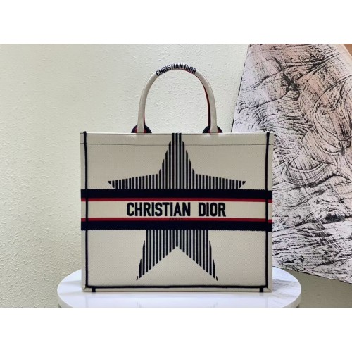 DIOR BOOK TOTE Vícebarevná výšivka M1297ZR-21