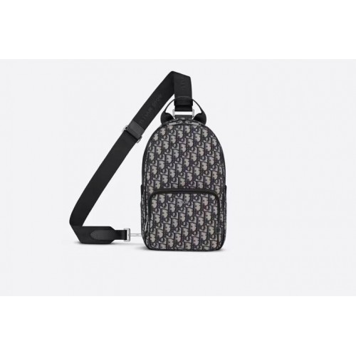 DIOR modré šikmé vyšívací hodinky Dior CN0130