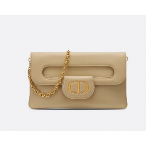DIOR STŘEDNÍ DIORDOUBLE BAG telecí kůže, gradientní, M8641U béžová