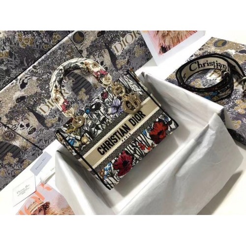 DIOR STŘEDNÍ Vícebarevná výšivka Mille Fleurs M0565OR