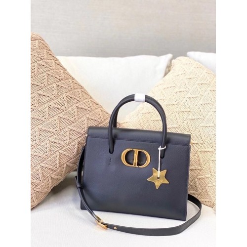 DIOR ST HONORE TOTE z telecí kůže s texturou M9321UMBA tmavě modrá