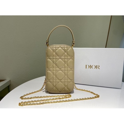 DIOR MINI BOBBY BAG Gradient Cannage Lambskin C0955 Cream