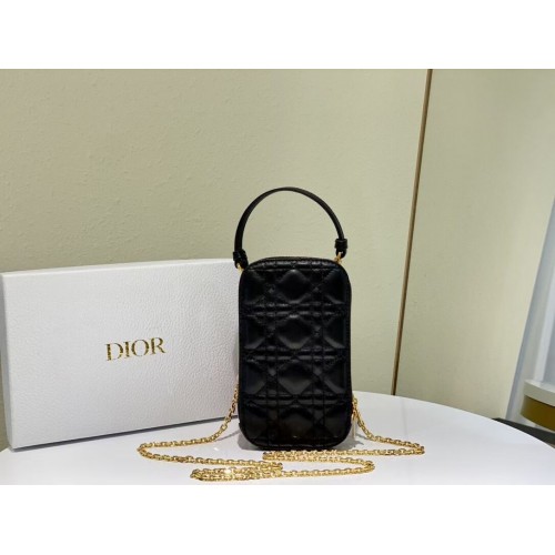 DIOR MINI BOBBY BAG Gradient Cannage Lambskin C0955 Černá