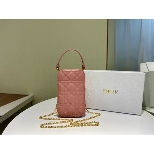 DIOR MINI BOBBY BAG Gradient Cannage Lambskin C0955 Růžová
