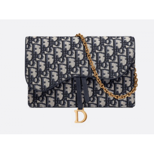 DIOR OBLIQUE SADDLE-CLUTCH S5620C černá