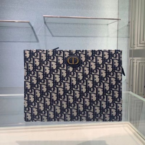 DIOR Oblique Embroidered C2107 modrá