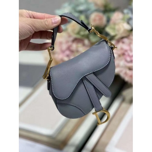 Miniaturní telecí brašna DIOR Saddle Bag C8160 modrá