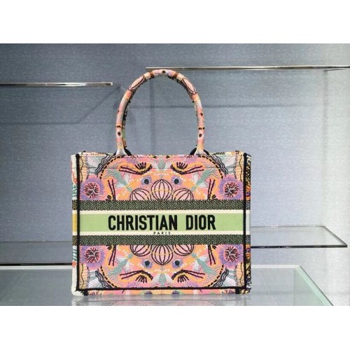 MALÁ TAŠKA DIOR BOOK TOTE Multicolor Tie Dior Embroidery C1296