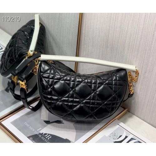 DIOR taška přes rameno Cannage Lambskin C0616 černá