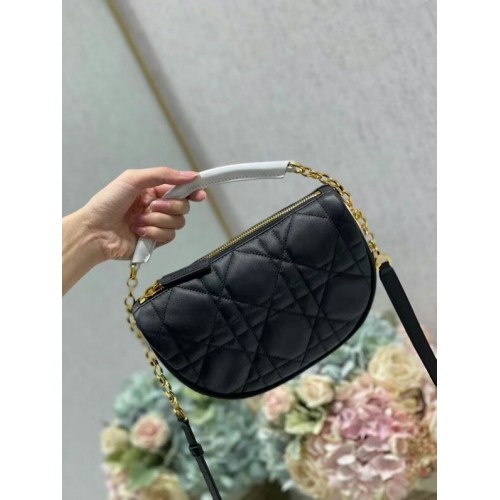 DIOR taška přes rameno Cannage Lambskin C0617 černá