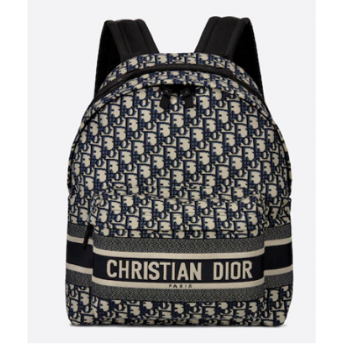Cestovní batoh DIORTRAVEL Blue Dior Oblique Jacquard M6104STZQ