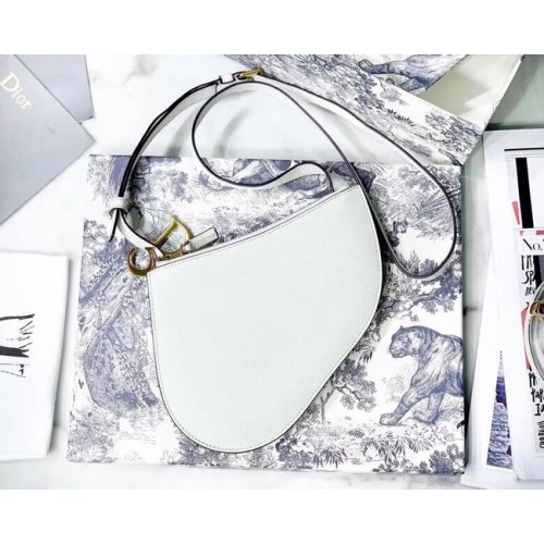 Dior Saddle Calfskin Clutch S5642 bílá
