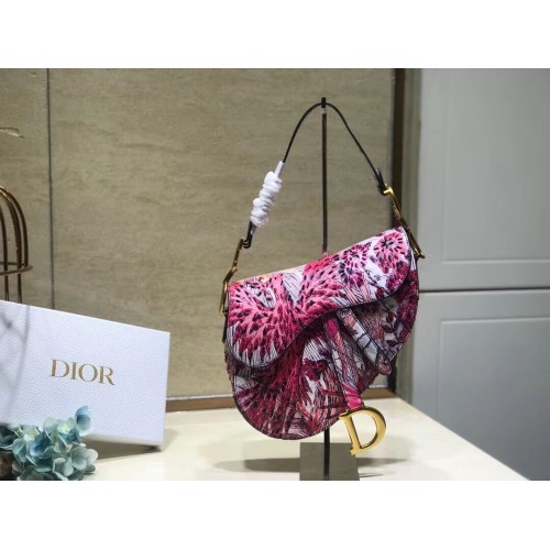 Dior GEBORDUURDE SEDDLE-TAS AD0158 Phoenix