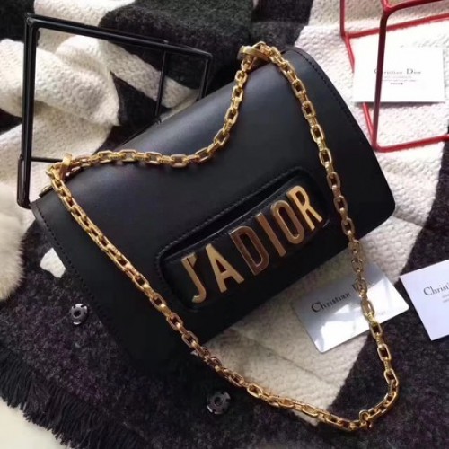 Kabelka Dior JADIOR Flap Cabelko z telecí kůže CD9002 černá