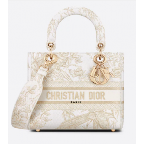 Výšivka Dior Jardin d'Hiver se zlatou metalickou nití M0565