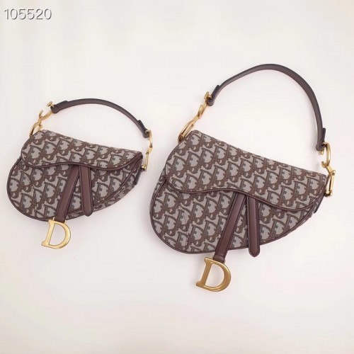 Plátěná brašna Dior SADDLE BAG CANVAS M0446 vínová