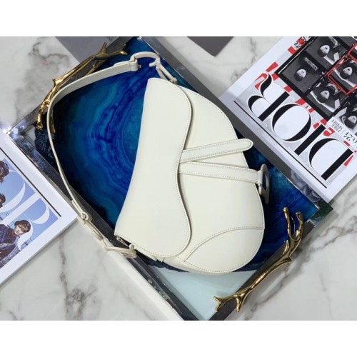 Taška Dior SADDLE-TAS VAN KALFLEER M0446C bílá