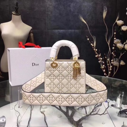 Dior mini dámská kabelka Dior originální ovčí kůže CD3891 světle bílá