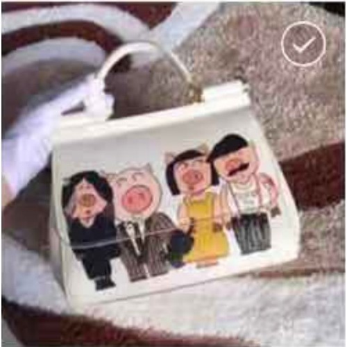 Originální kabelka Dolce & Gabbana DG8633 Pig White