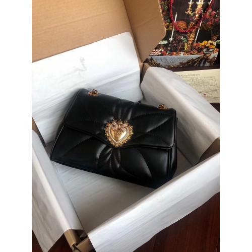 Originální kožená kabelka Dolce & Gabbana 4919 černá