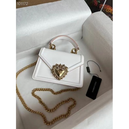 Originální kožená kabelka přes rameno Dolce Gabbana 4011 bílá