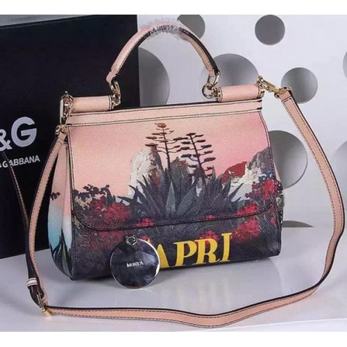 Dolce & Gabbana SICILY kabelka z telecí kůže BB4137TAD