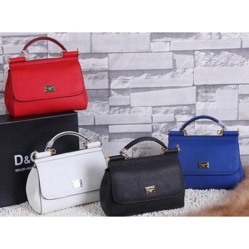 Kožené kabelky Dolce & Gabbana SICILY Litchi BB4136