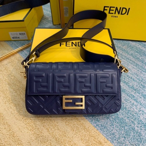 Mini kabelka přes rameno FENDI BAGUETTE 8BS017 tmavě modrá