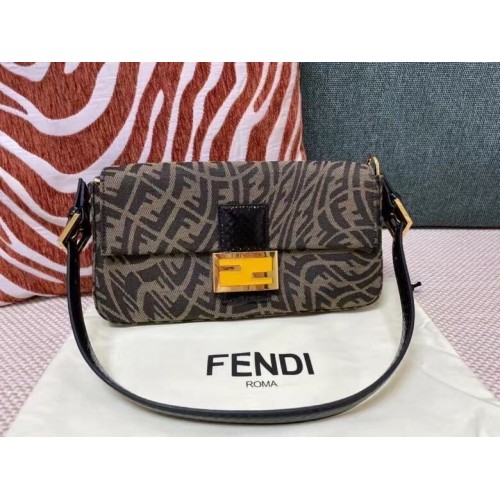 Látková kabelka FENDI BAGUETTE FM0871 Hnědá