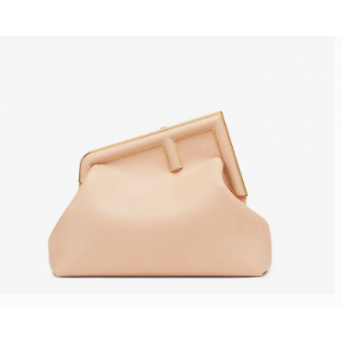 Kožená kabelka FENDI FIRST MEDIUM 8BP127AB růžová