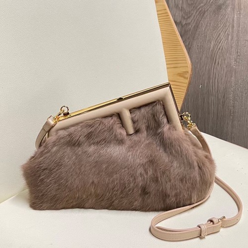 FENDI FIRST SMALL norková kabelka 8BP129A šedá