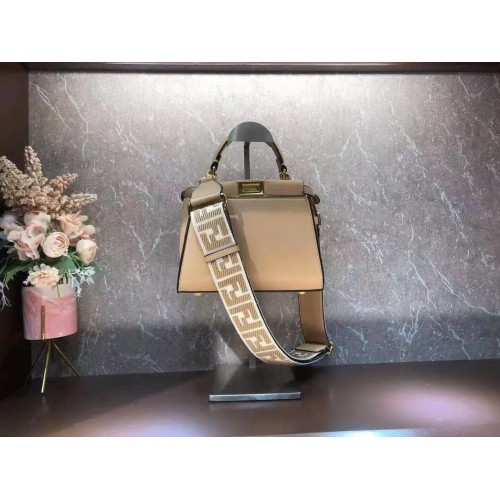 Kožená kabelka FENDI PEEKABOO ISEEU SMALL F1615 meruňková