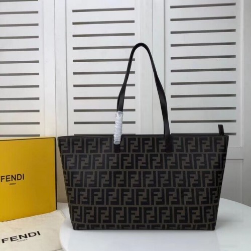 Plátěná nákupní taška FENDI F8008 hnědá