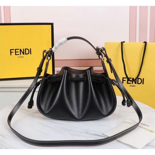Kožená kabelka FENDI TOUCH 8BS059 černá