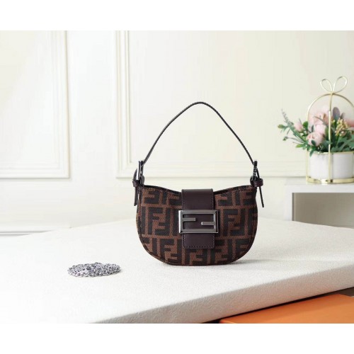 Látková kabelka FENDI F0399 Hnědá