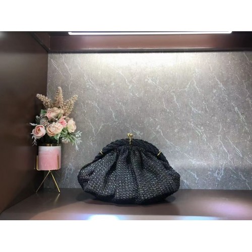 Kabelka FENDI Raffia F7641 Černá
