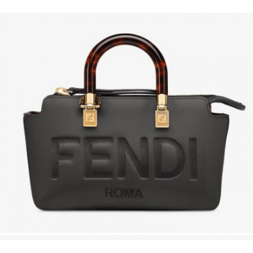 Fendi By The Way Mini malá kožená kabelka Boston 8BS067A černá