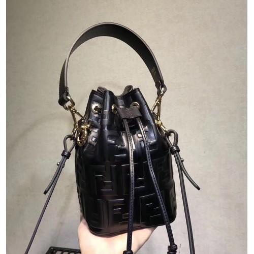 Kožená kabelka Fendi Calfskin Flap TOTE 3326 černá