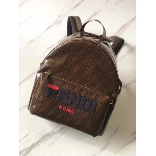 Fendi MINI BATOH Malý plátěný batoh v vícebarevné barvě 8BZ036
