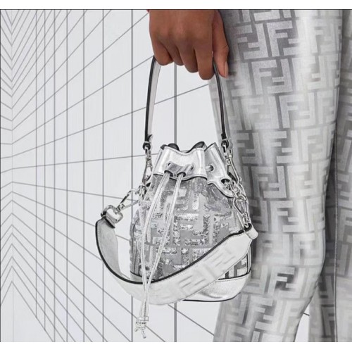 Mini kabelka Fendi s potiskem na PVC 8BS0