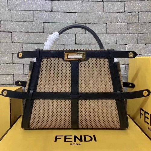 Hodinky Fendi Original Leather FD6358 Hnědá a černá
