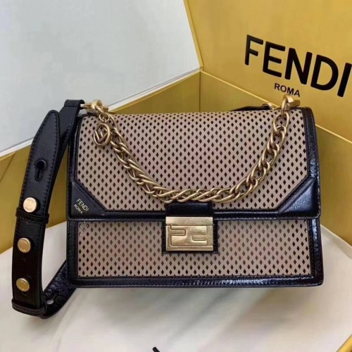 Hodinky Fendi Original Leather FD6359 Hnědá a černá