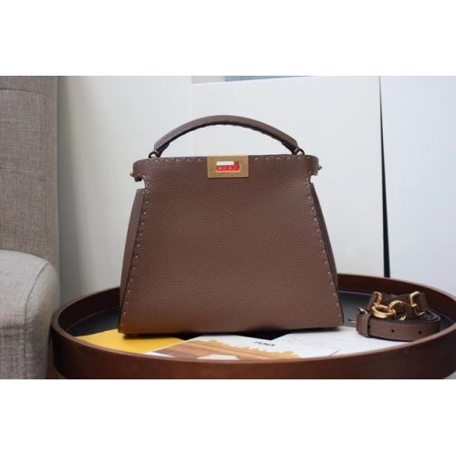 Kožená kabelka Fendi ISEEU MEDIUM 70192 Khaki