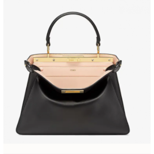 Kožená kabelka Fendi PEEKABOO ISEEU MEDIUM 70193 Černá