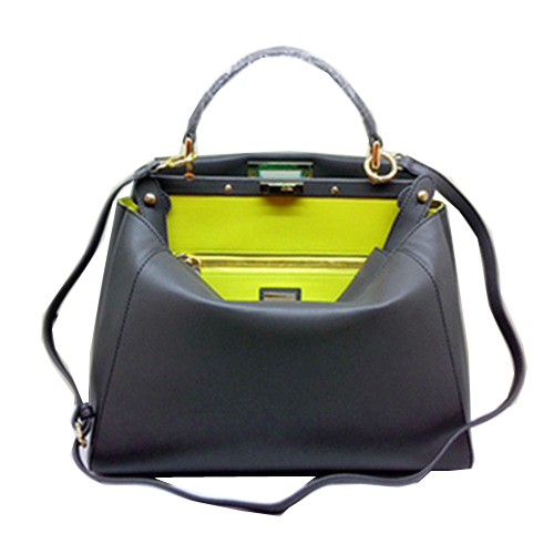 Kabelka Fendi Peekaboo Original Leather FD2311 tmavě šedá