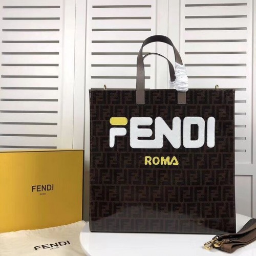 Fendi NÁKUPNÍ KALHOTA F1843 hnědá a bílá