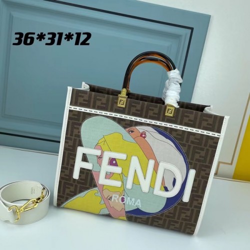 Nákupní taška Fendi Tote s potiskem graffiti z látky 0001
