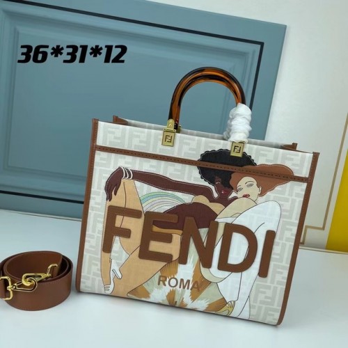 Nákupní taška Fendi Tote s potiskem graffiti z látky 0002